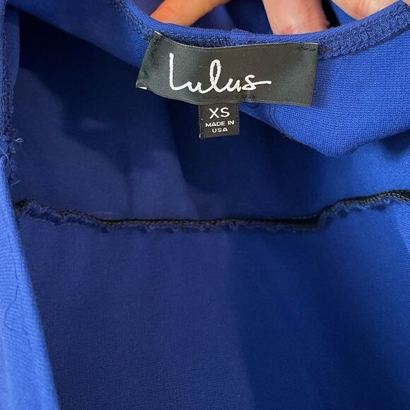 Lulus Going Steady Royal Blue Skater Dress SZ XS - Picture 9 of 13